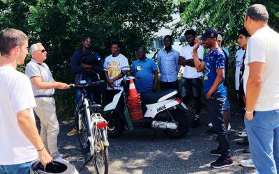 Road safety training for delivery professionals in Italy!Road safety training for last-mile-delivery two-wheelers professionals in Italy!